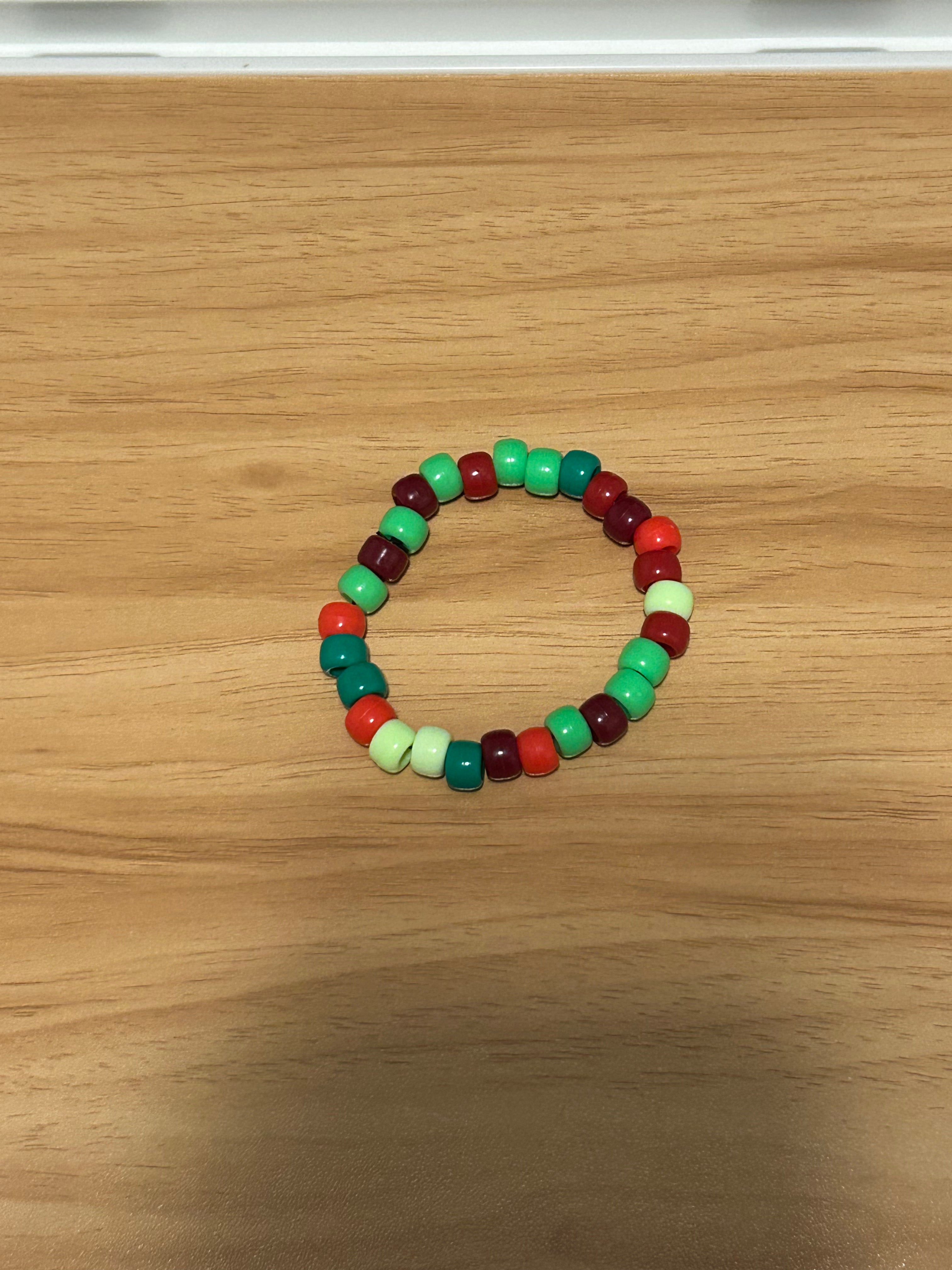 Green and red random pattern bracelet 2 for 5$