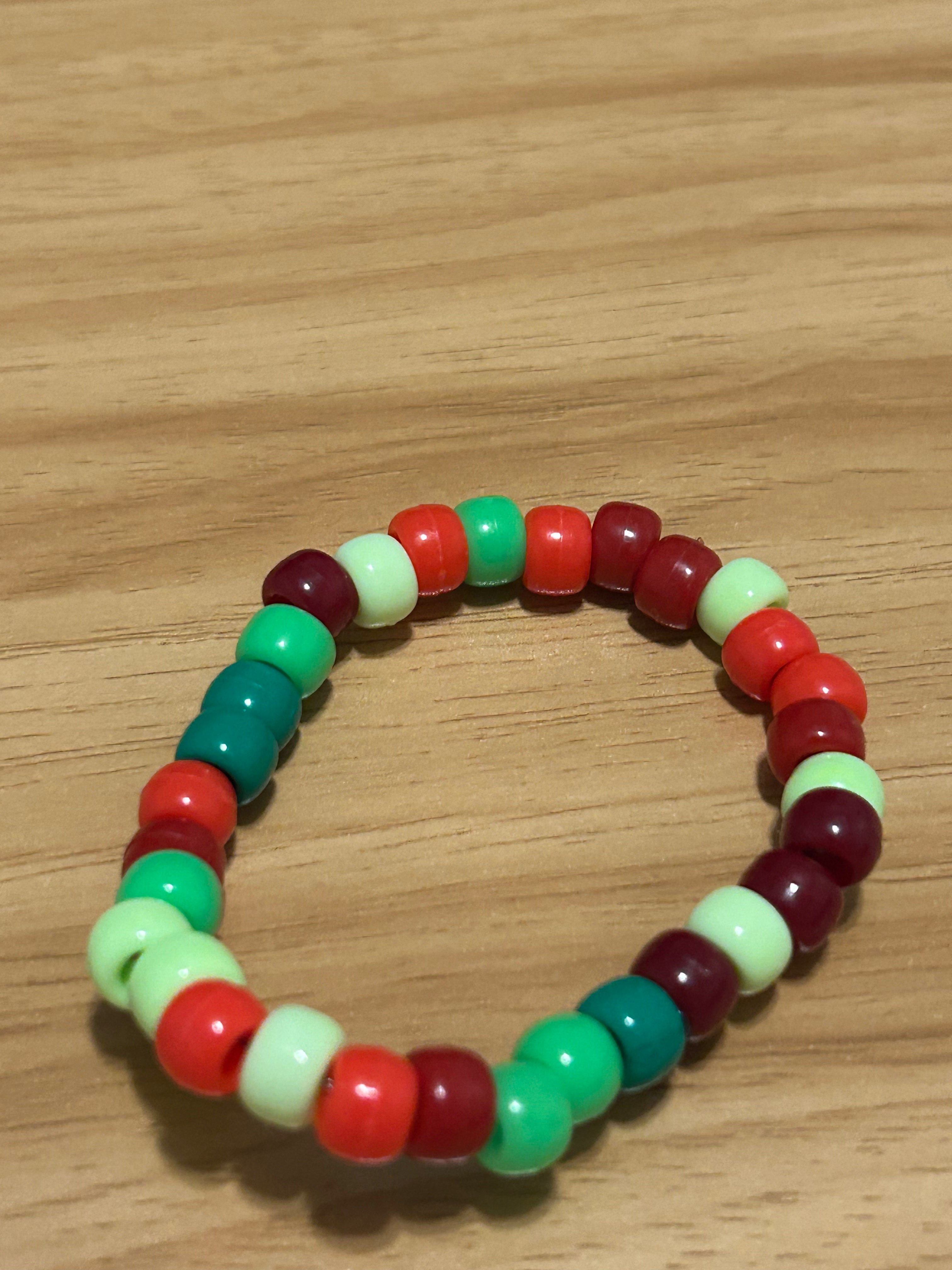 Green and red random pattern bracelet 2 for 5$