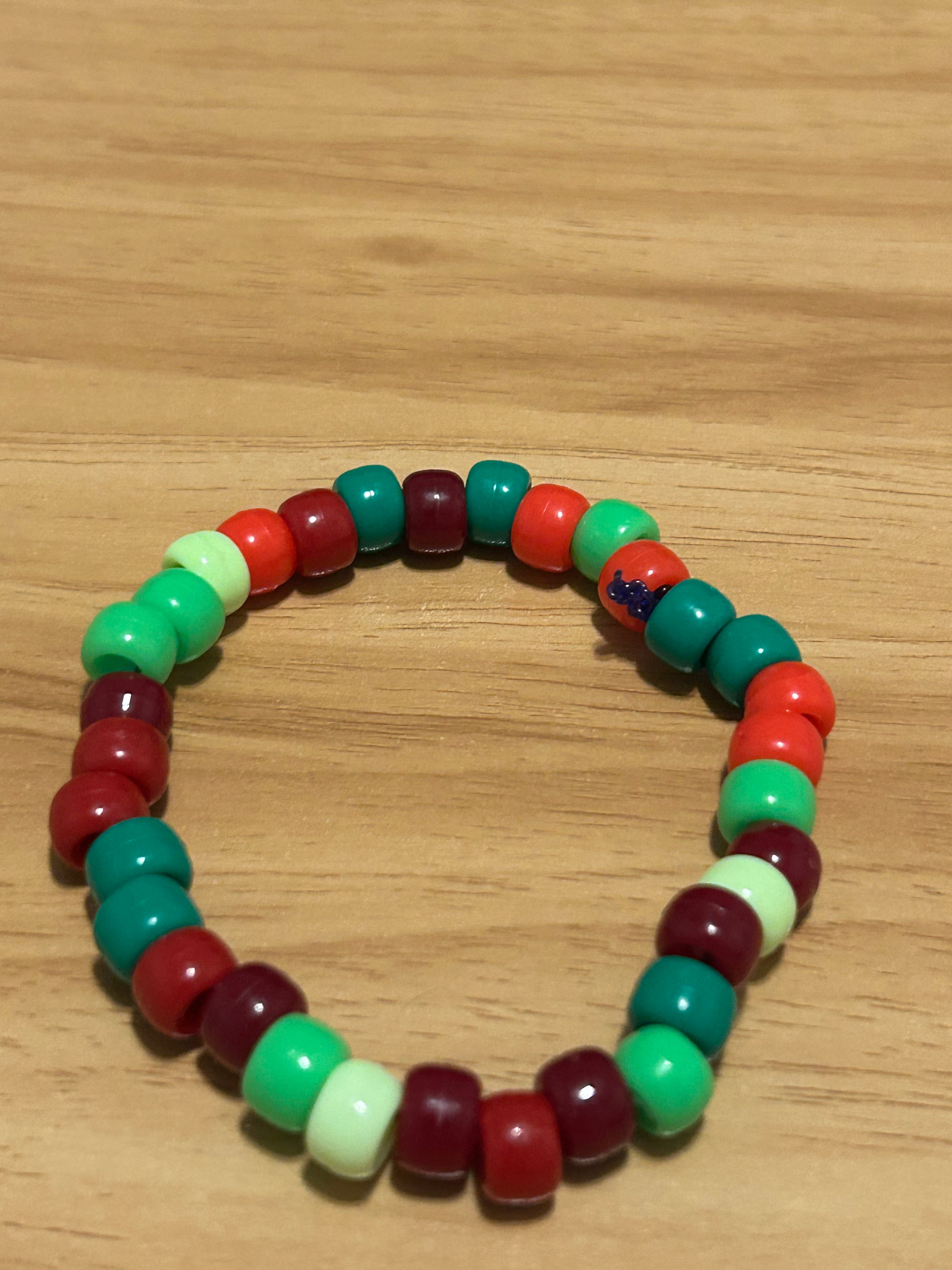 Green and red random pattern bracelet 2 for 5$
