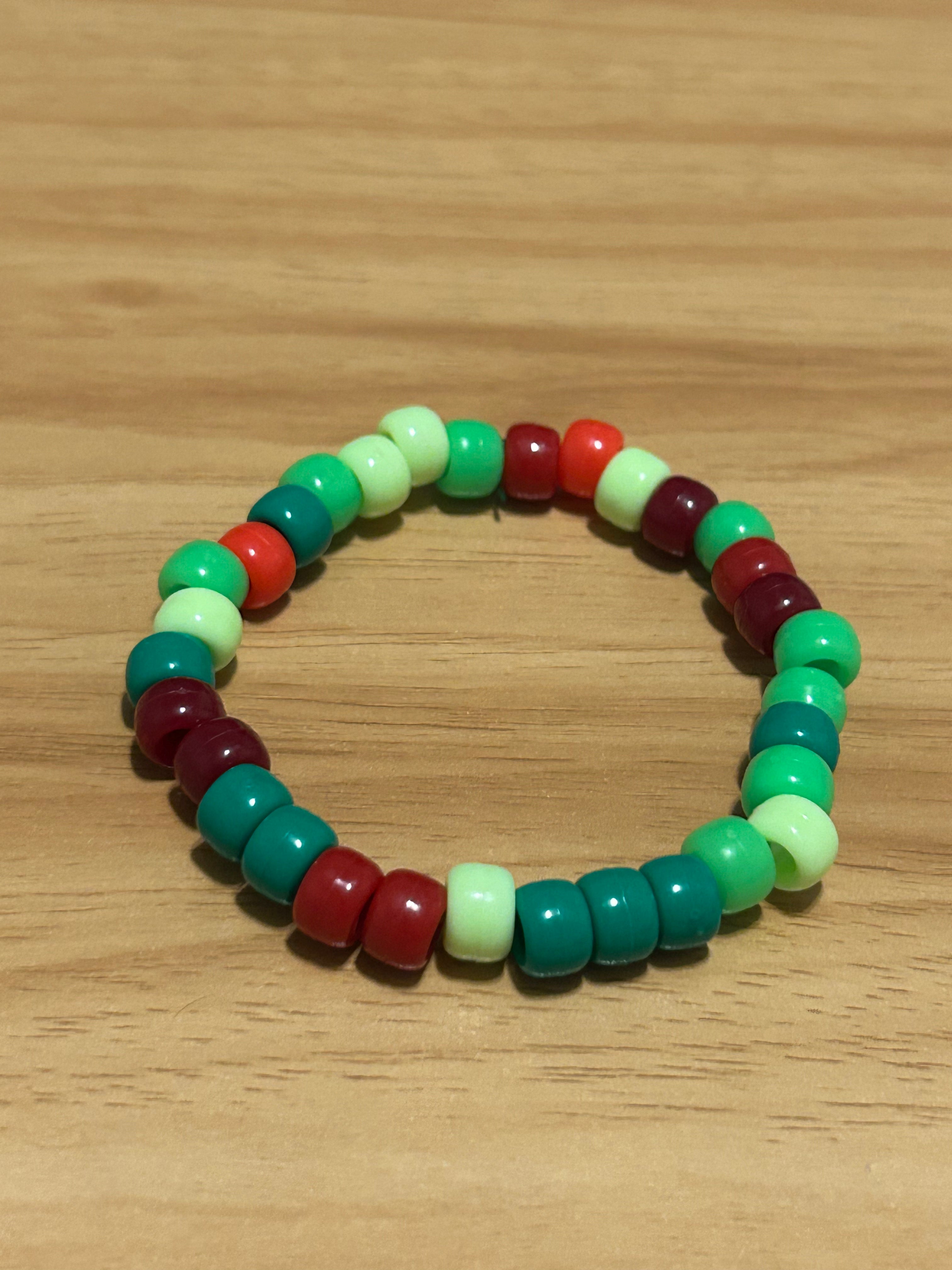 Green and red random pattern bracelet 2 for 5$