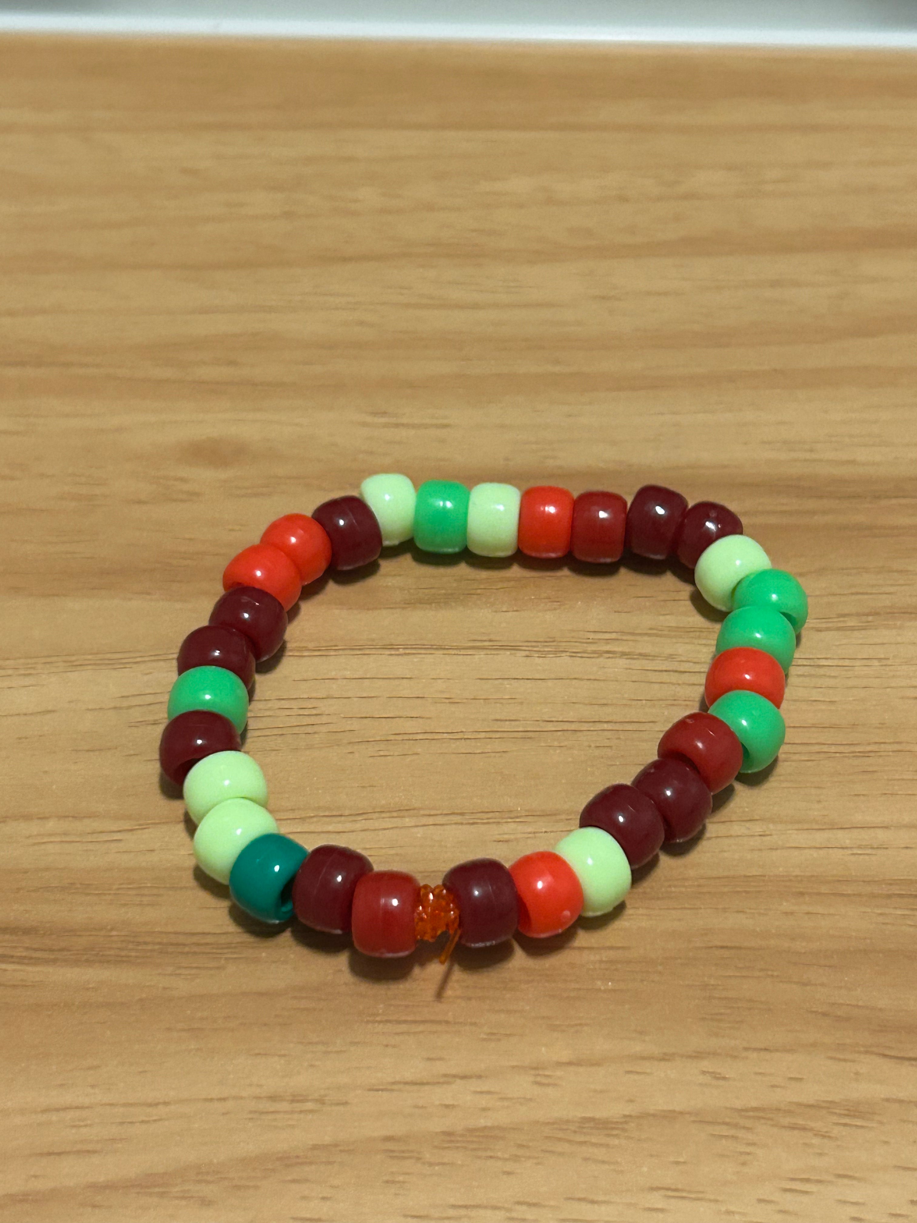 Green and red random pattern bracelet 2 for 5$