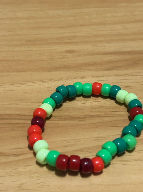 Green and red random pattern bracelet 2 for 5$