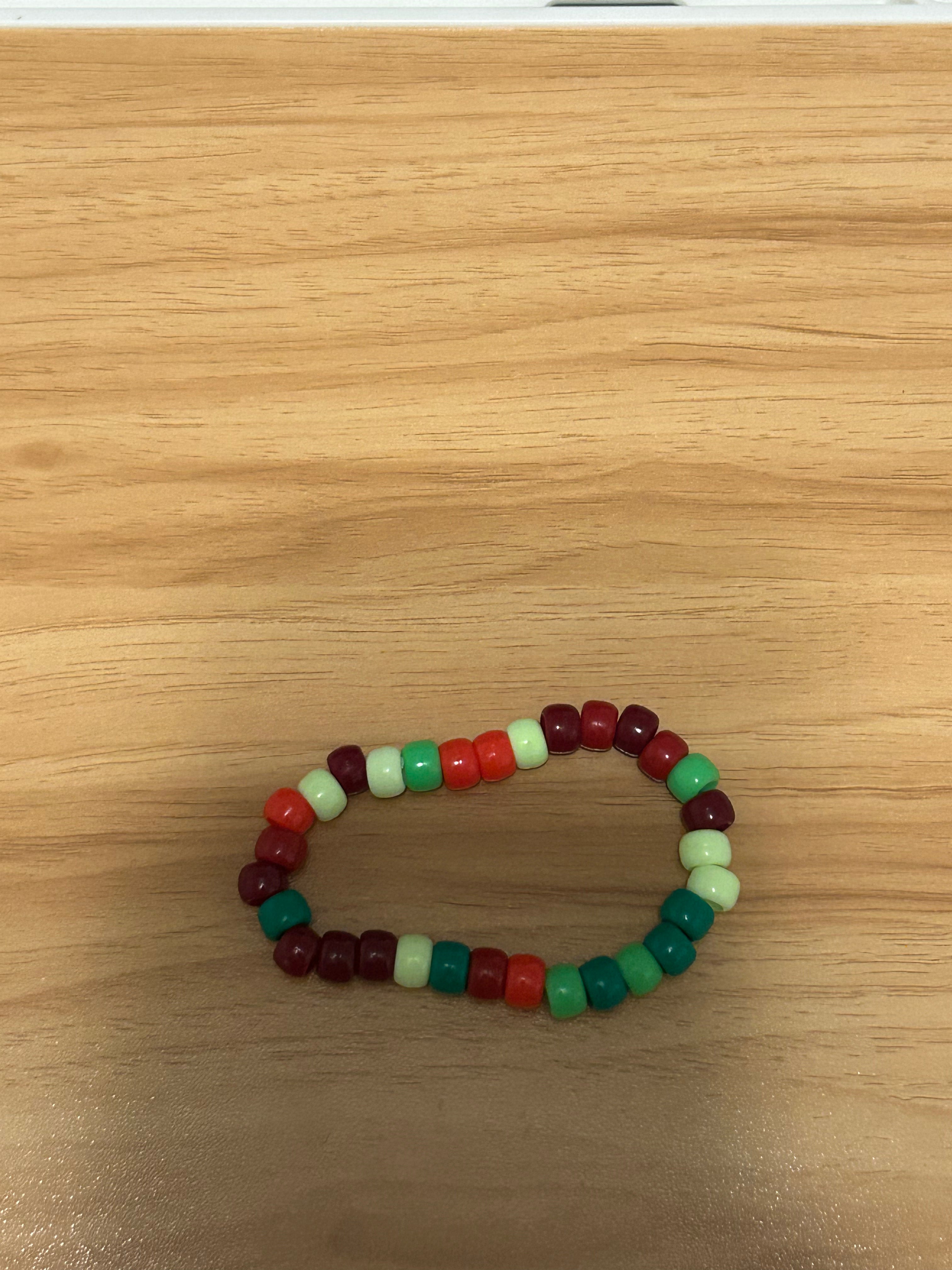 Green and red random pattern bracelet 2 for 5$