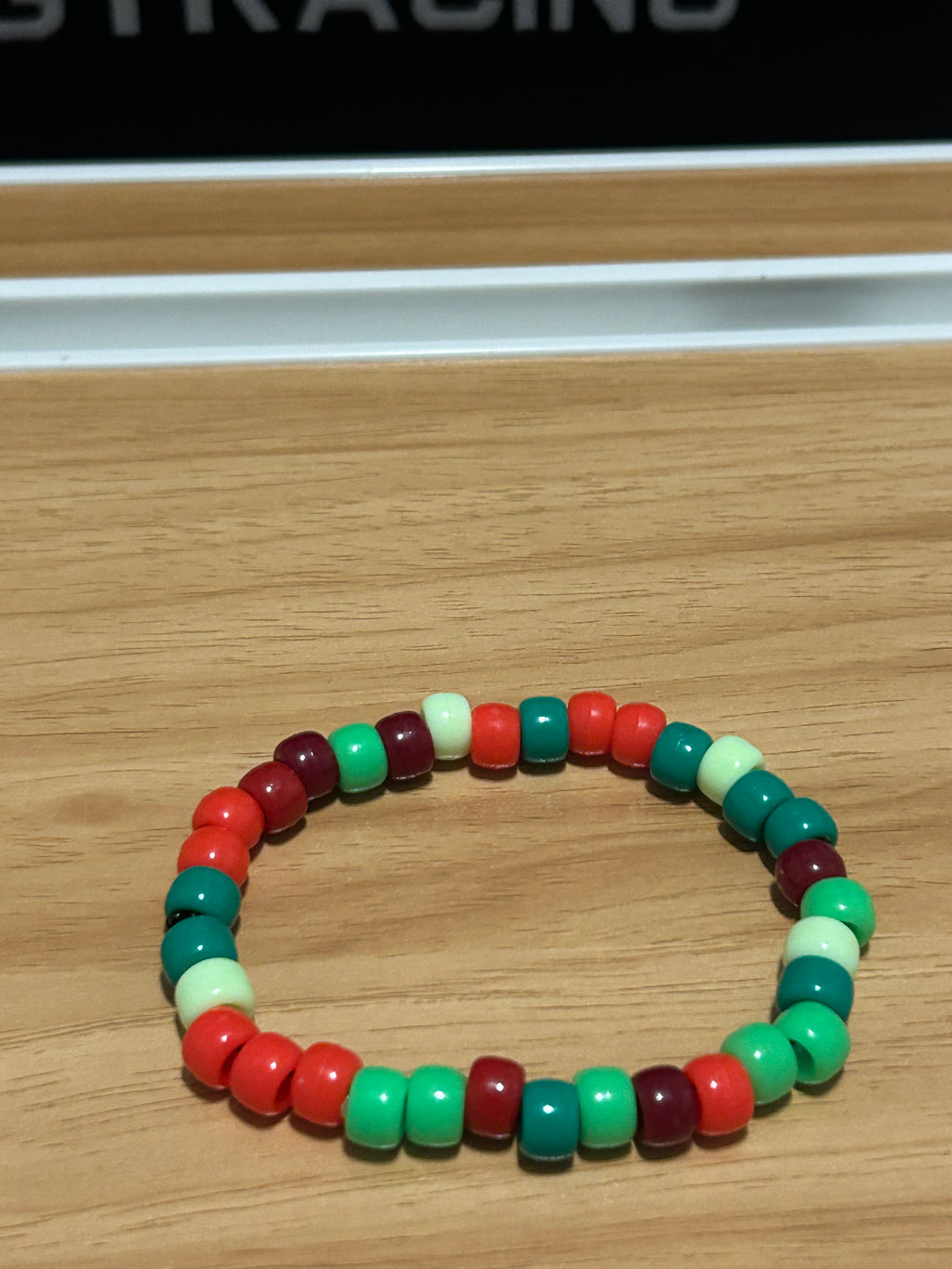 Green and red random pattern bracelet 2 for 5$
