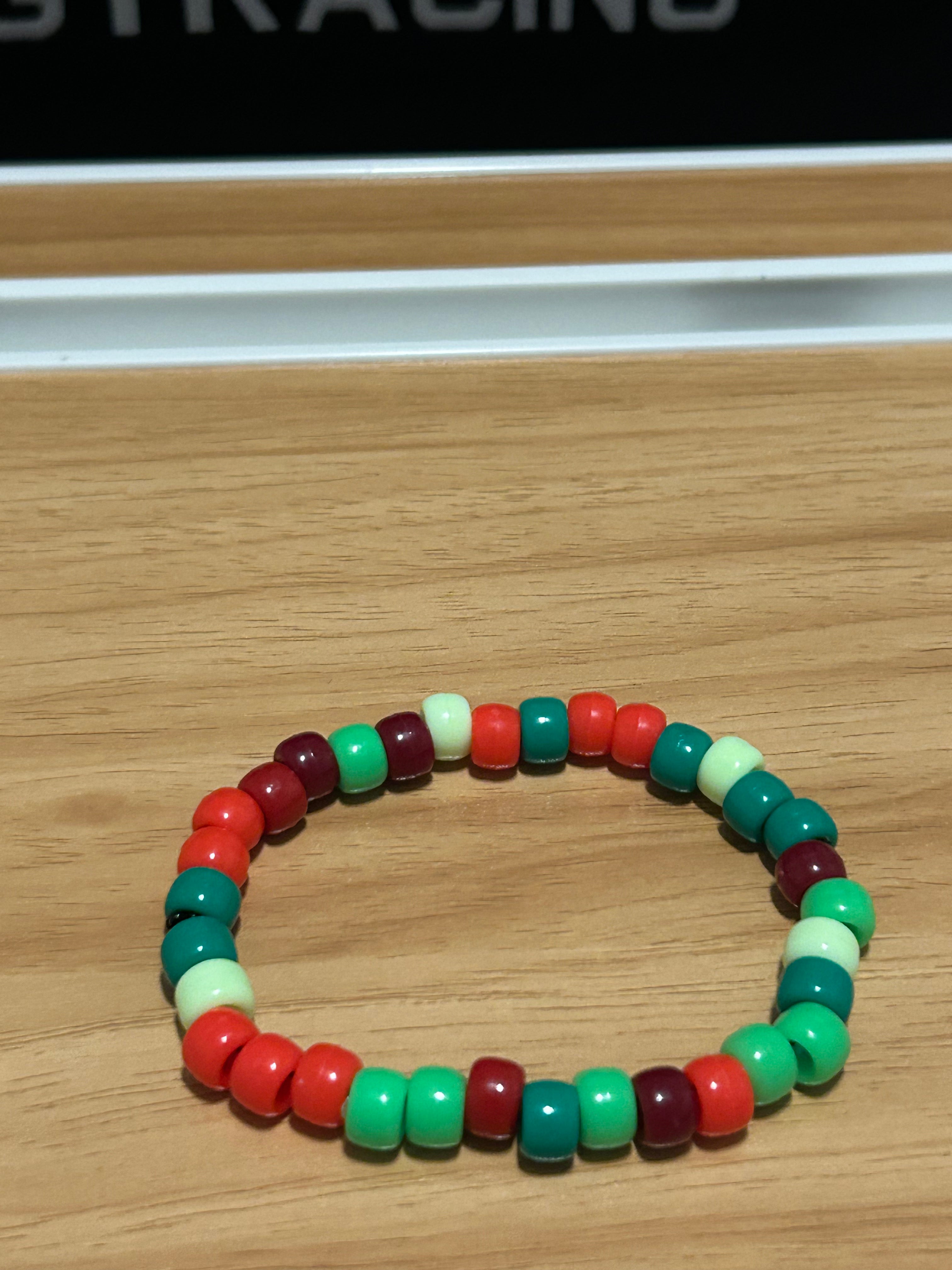 Green and red random pattern bracelet 2 for 5$