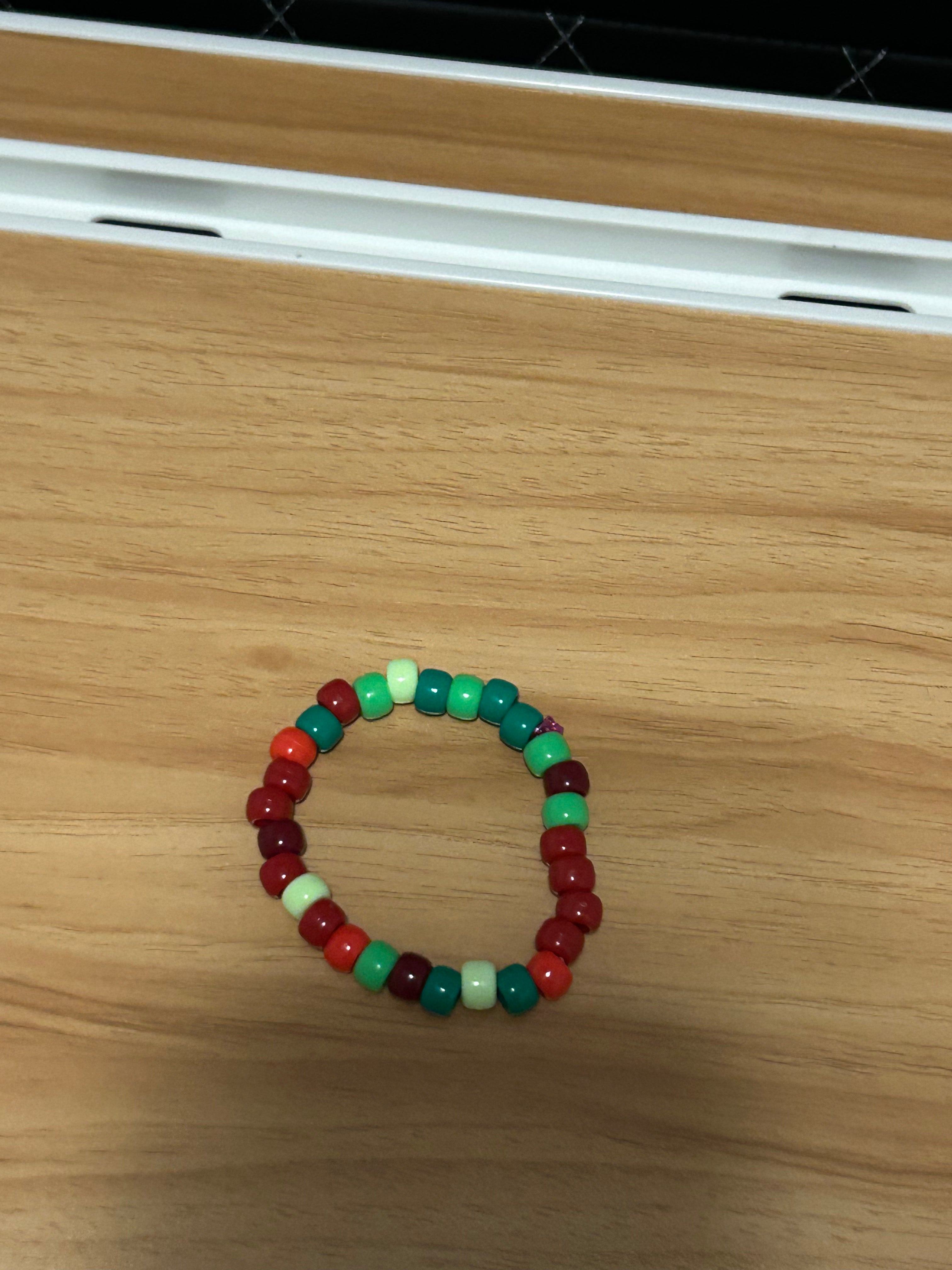 Green and red random pattern bracelet 2 for 5$