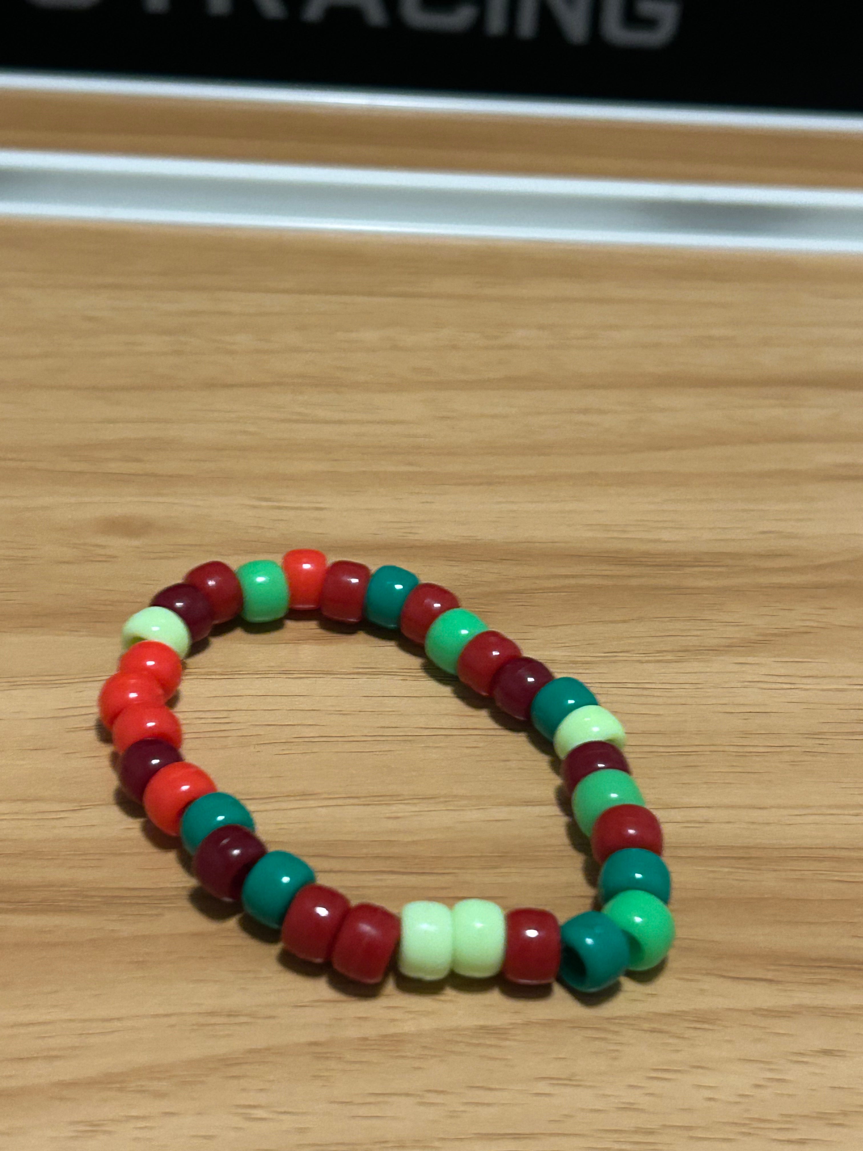 Green and red random pattern bracelet 2 for 5$
