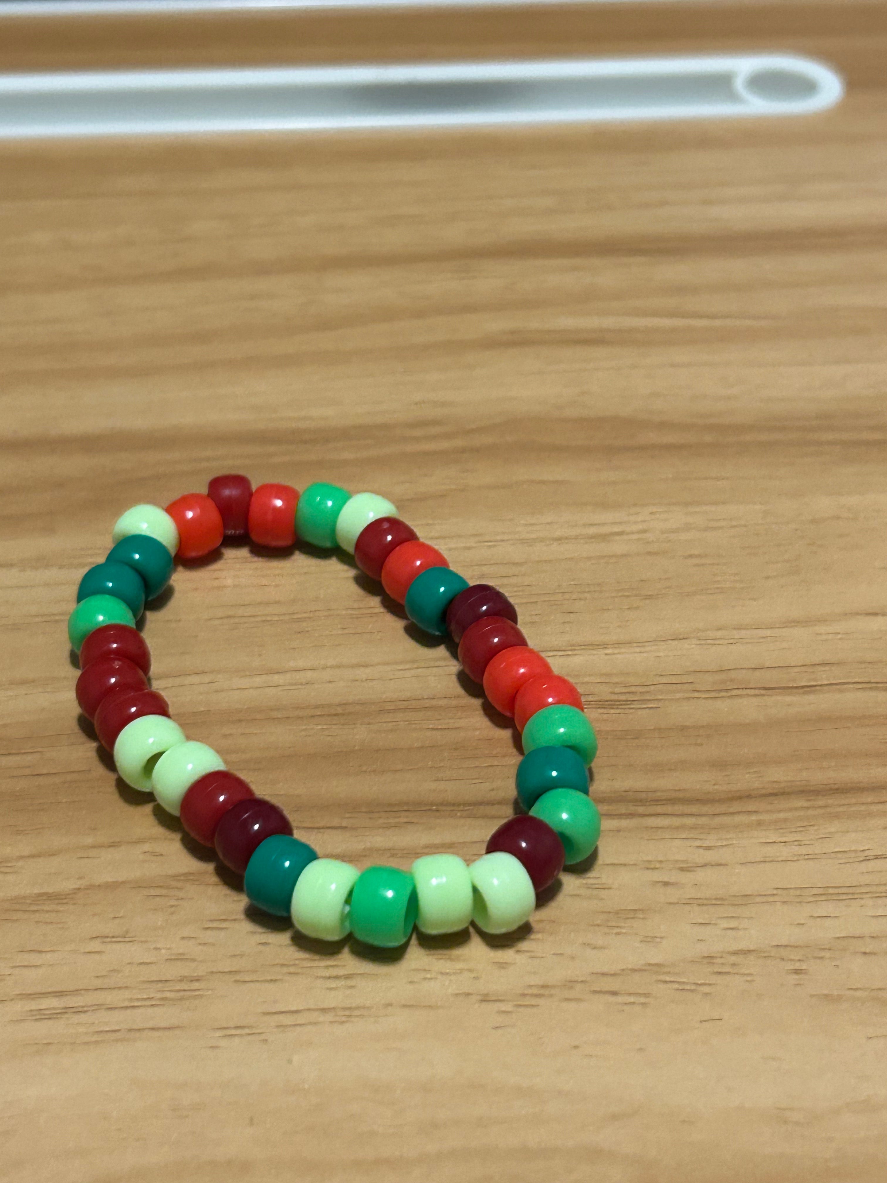 Green and red random pattern bracelet 2 for 5$